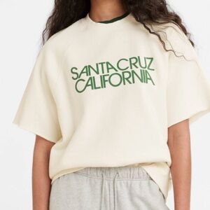 Levi’s Cozy Fleece Off White Sweater Tee - Santa Cruz California✨